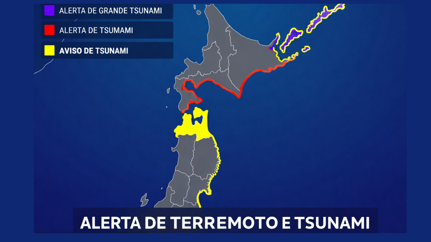 Terremoto de magnitude 7,7 atinge o nordeste do Japão e provoca alerta de tsunami